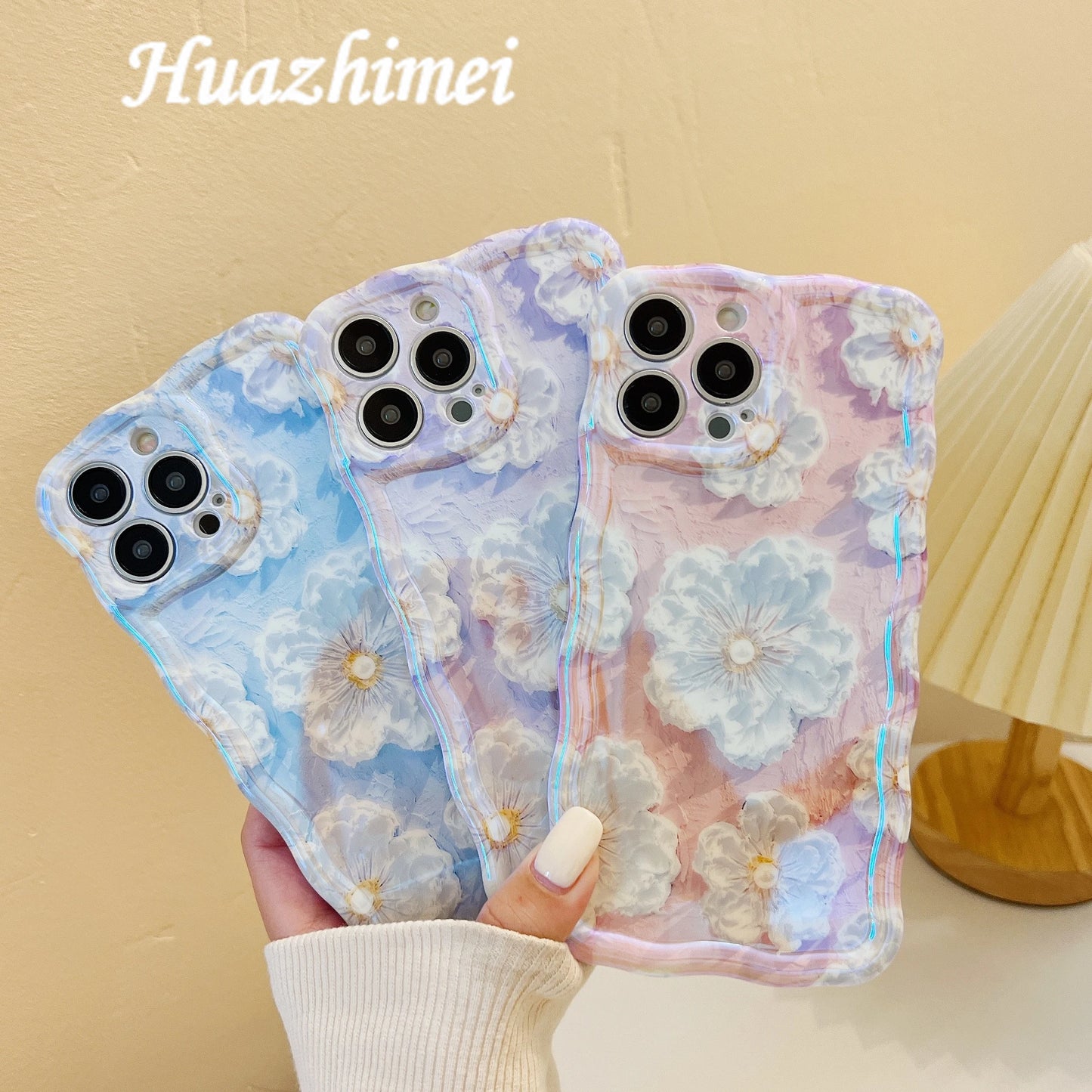 Luxury Laser Flowers Glitter iPhone Case For iPhone 11 12 13 15 16 17 Pro Max Air Plus Fashion Silicone Shockproof Bumper Cover