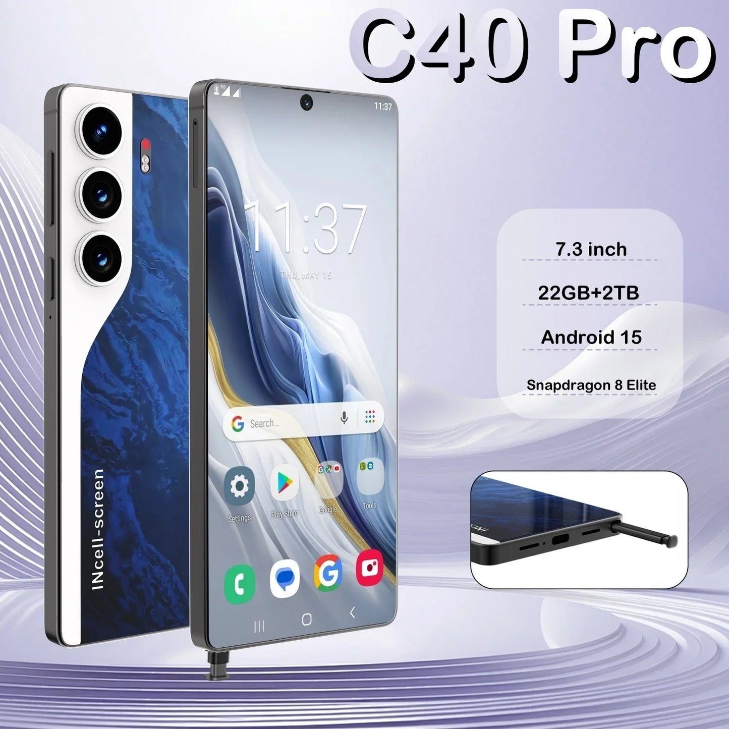 2025 HOT New Camon 40 Pro Original intelligent 5G dual card dual standby Android 14 system 108MP global version 8000mAh battery