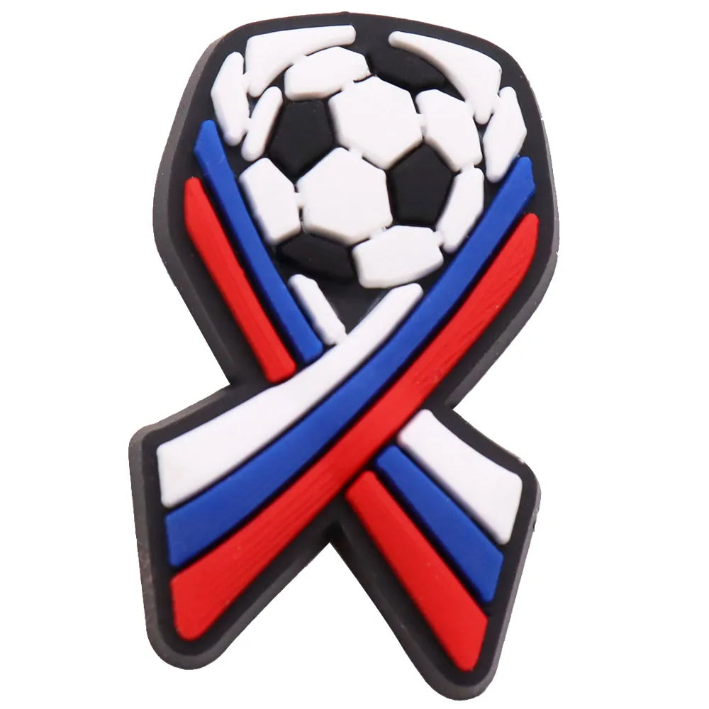 1-9PCS Sport Love Badminton Maniac PVC Shoe Charms For Clogs Pins Fit Wristbands Garden Shoes Button Decorations Kid Gift