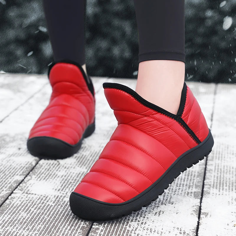 Winter Women Waterproof Snow Boots Lightweight Women Ankle Boots Sneakers Outdoor Sandproof Couple Warm Cotton Boot Botas Mujer