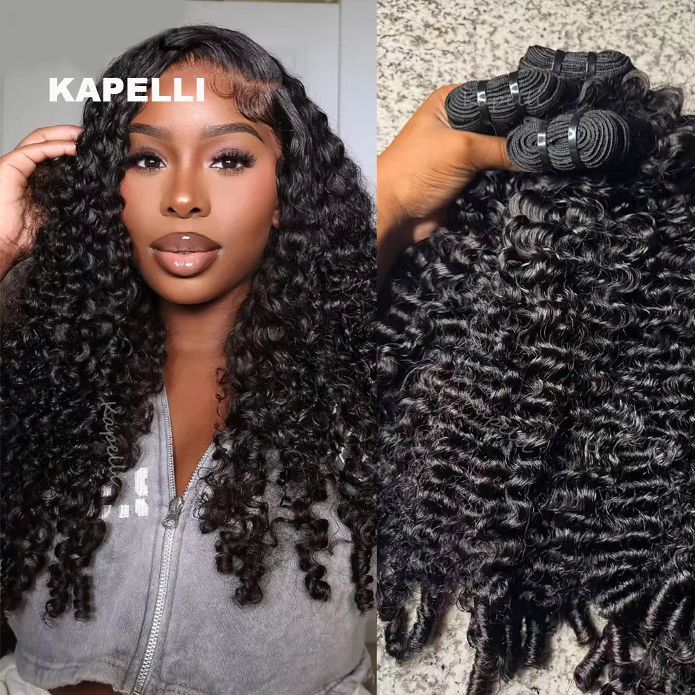 Burmese Curly Bundles Human Hair Burmese Vietnamese Raw Hair Bundles 1/3/4 pc 100% Unprocessed Double Weft Hair Extensions Weave