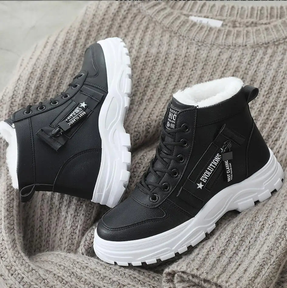 Size 35-44 Women Warming Boots Outdoor Winter Plush Casual Shoes Wear Female Snow Boots Footwear Zapotos Mujer Warm Sneakers