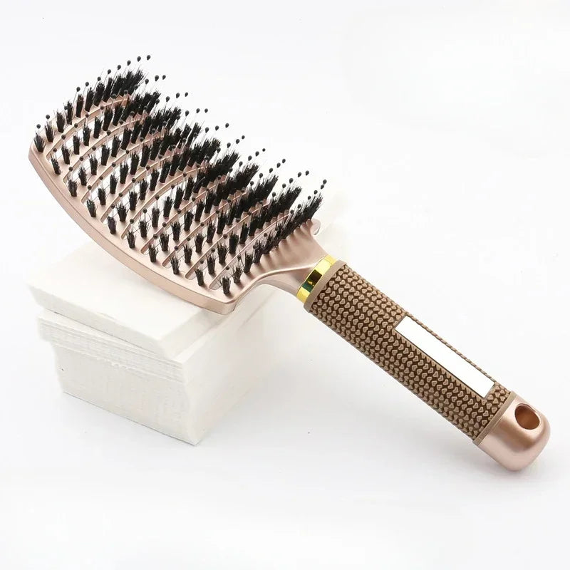 Hair Brush Scalp Massage Combs Hair brush Bristle Nylon Wet Curly Detangle Hair Brush for Salon Hairdressing Styling Tools