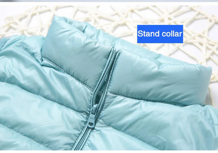 11 Colors Women Vest 2023 New Spring Female Windproof Lightweight Warm Waistcoat Sleeveless Puffer Coat White Duck Down Parka