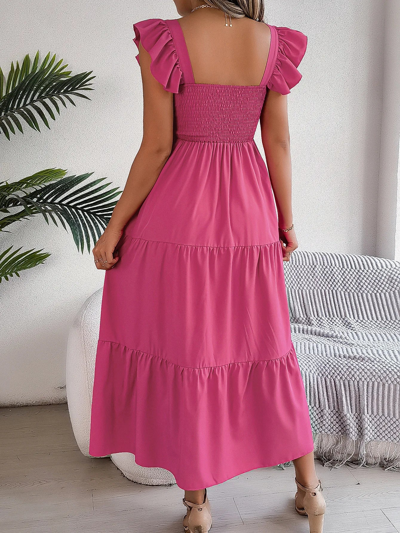 Women's Maxi Dress Fashionable Elegant Summer Rose Red Lace Up Long Dresses Sexy Party Evening Dress Ro Abendkleider Vestidos