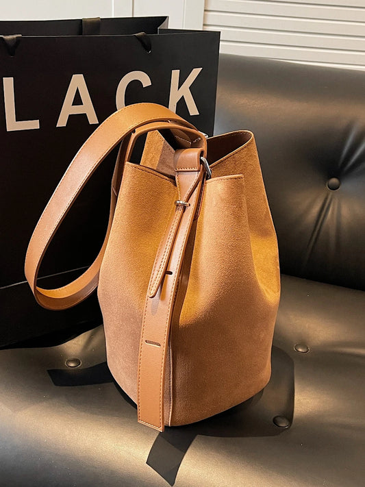 Retro Frosted Buet Bag Large Capaci Commuter Women's Single oulder Slant Cross Bag Soft PU Material Buet ape