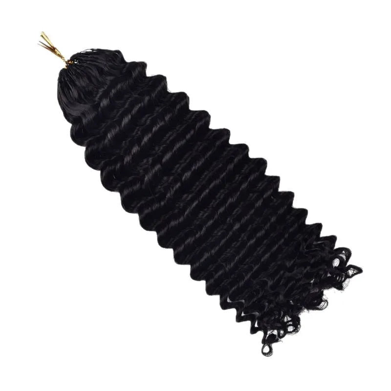 12A Crochet Curly Human Hair Extensions Invisible Knot Knotless Design Pre-Separated with String for Black Women Curls & Waves