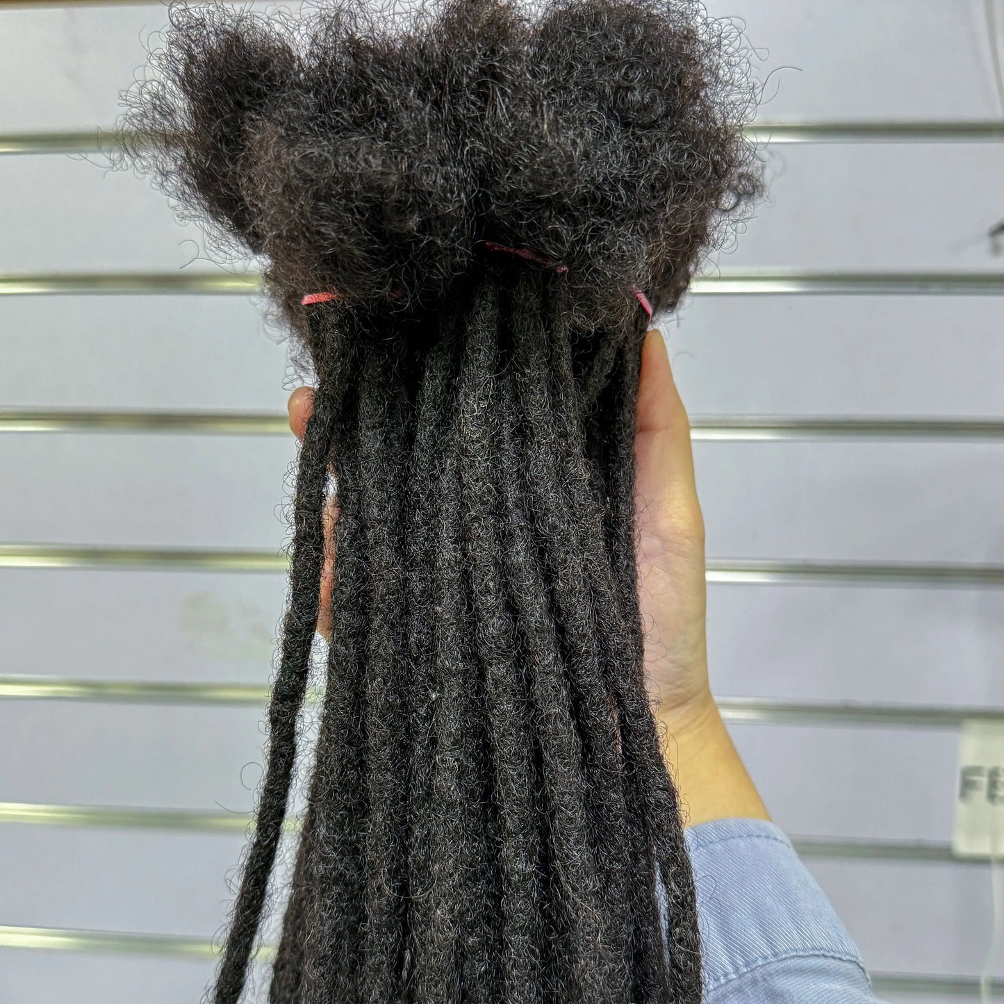 NABI Dreadlock Extensions Human Hair 20 Strands/Lot Handmade 8 inch 0.6cm Thickness Textured InterLoc Extension 100% Human Hair