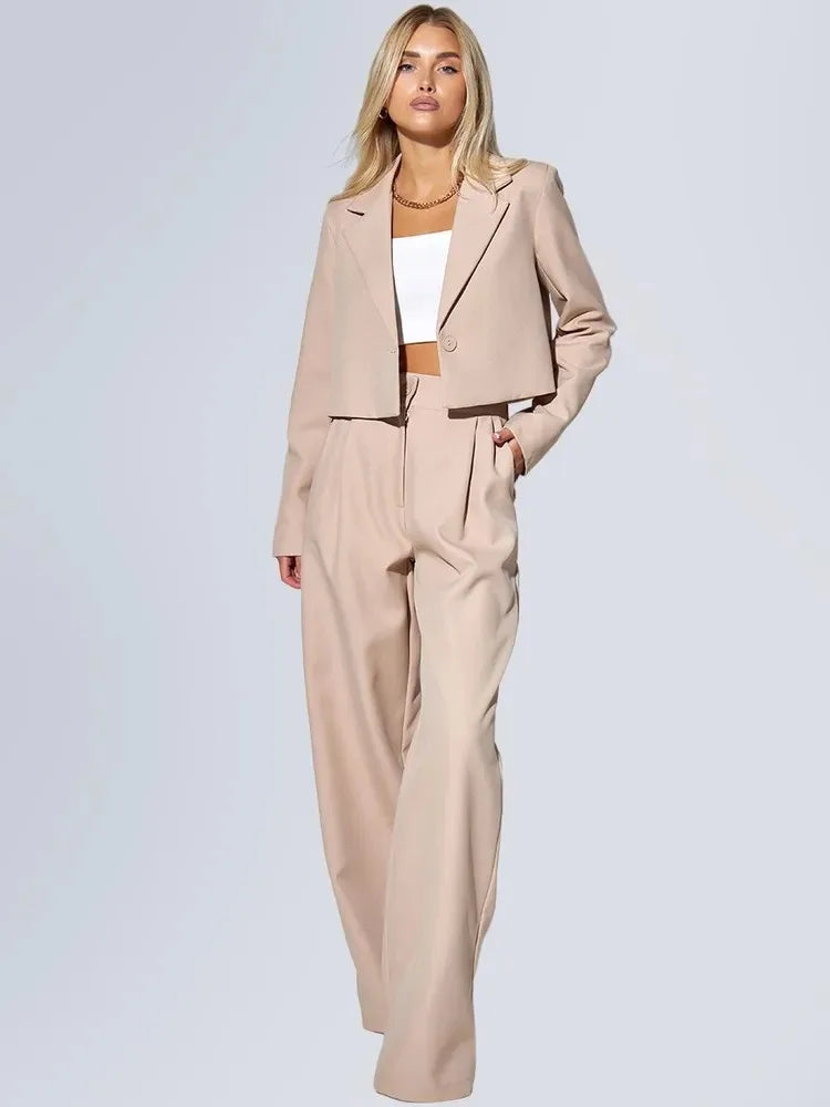 Women's Clothing 2025 Autumn New Fashion Casual Short Small Suit Slim Fit Trousers Women's Suit Костюм Женский Летний