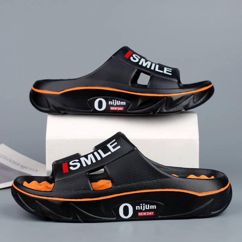 Summer New Men's Massage Slippers Indoor Outdoor Sandals Beach Men Casual Shoes Soft Slides Flip-flops Men Women Home Slippers