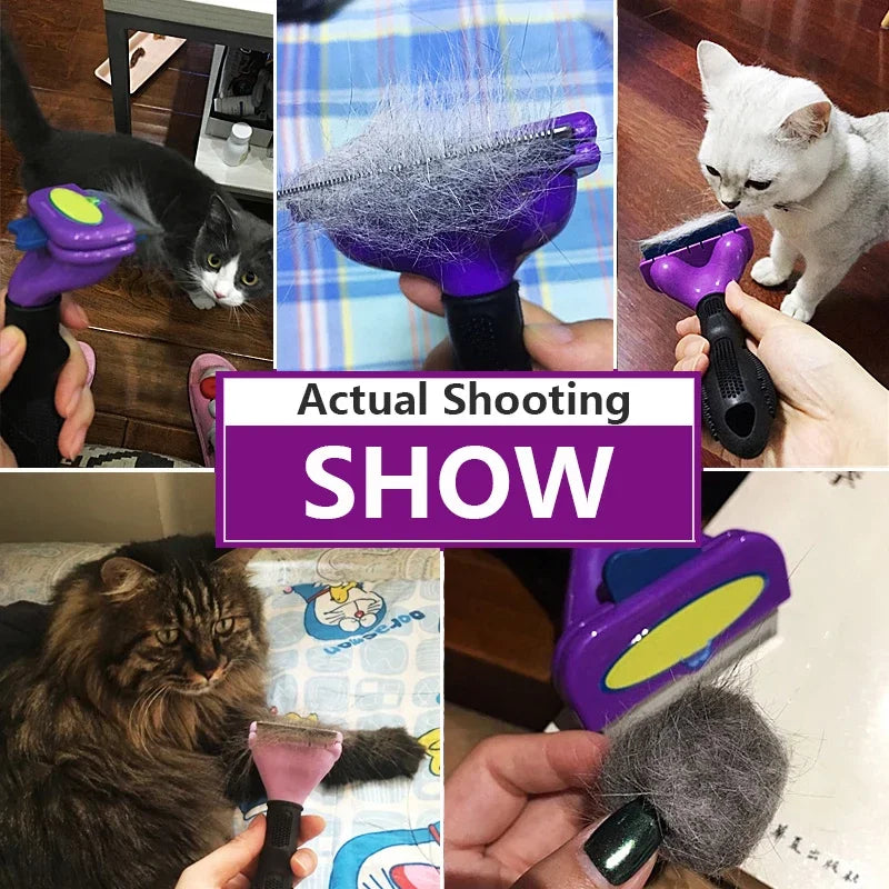 Dogs Cats Hair Shedding Massage Combs Cat Hair Remover Cleaning Grooming Cat Brush Pet Cat Hair Removal Combs Pet Grooming Brush