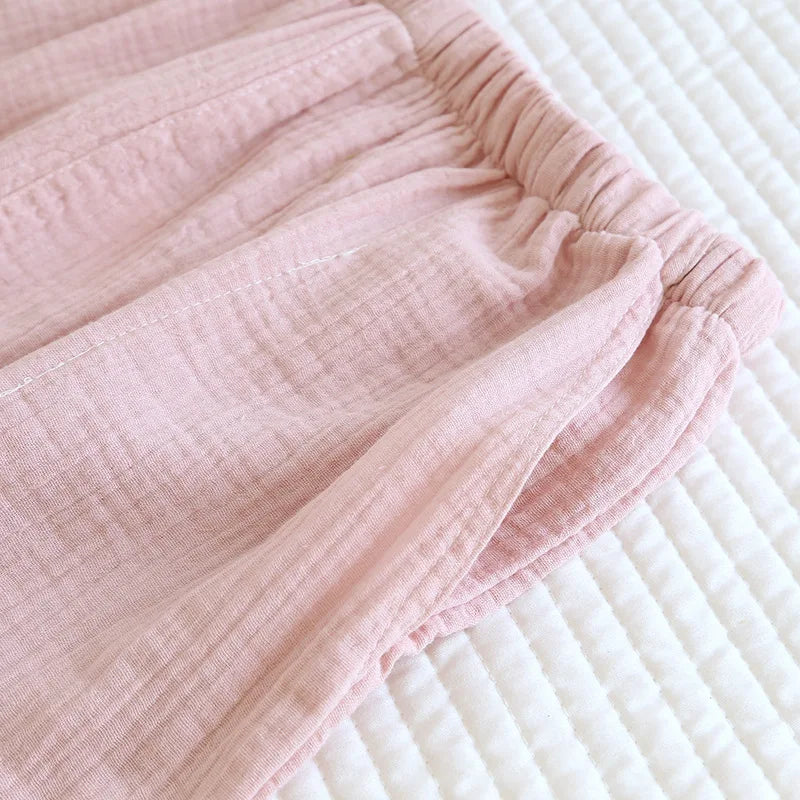 Women's Home Clothes Cotton Spring and Autumn Long Sleeved Long Pants Home Clothes Cardigan Simple Two-piece Pyjamas Set