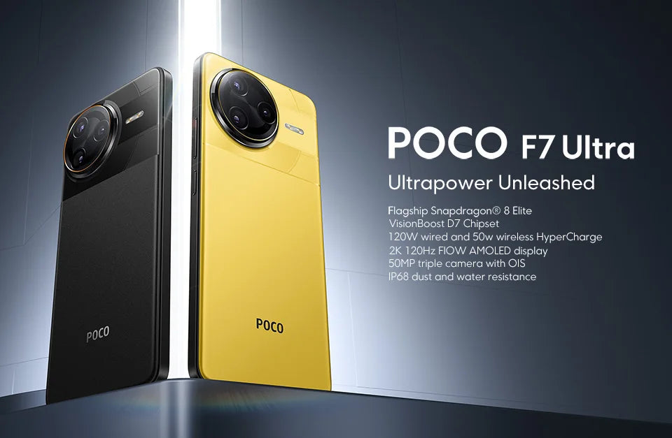 Global Version POCO F7 Ultra Snapdragon 8 Elite 6.67" AMOLED Display 50MP Triple Camera 5300mAh 120W HyperCharge Cellphone