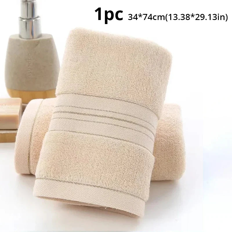 Thickened Cotton Towel With Strong Water Absorption Universal Towel For Adults And Children Solid ColorSkin Friendly Towel