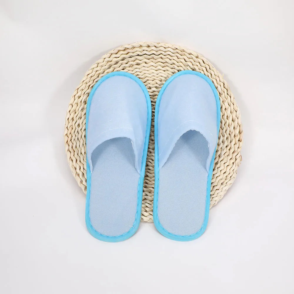 1 Pair Hotel Slippers Men Womens Top Quality Velvet Travel Disposable Cotton Home Hospitality Shoes Cheap SPA Guest Slides