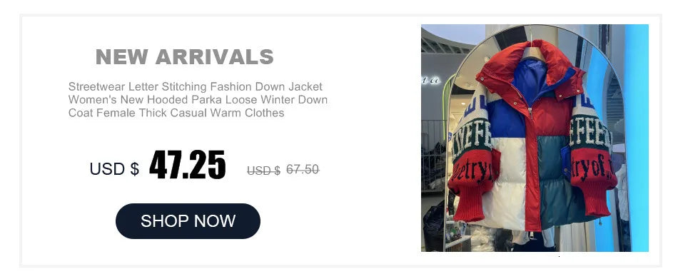 Fashion Hooded Parka Women's Winter Clothes 2023 New Short Bread Jacket CWhite Duck Down Coat Woman Large Size Overcoat