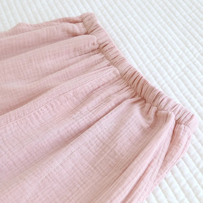 Women's Home Clothes Cotton Spring and Autumn Long Sleeved Long Pants Home Clothes Cardigan Simple Two-piece Pyjamas Set