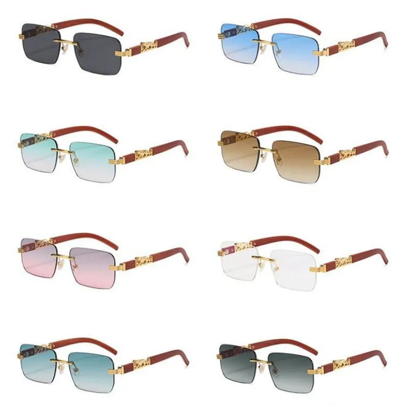 Sun Glasses Small Sunglasses Goggles Vintage Rimless Sunglasses For Summer Outdoor Activities Women