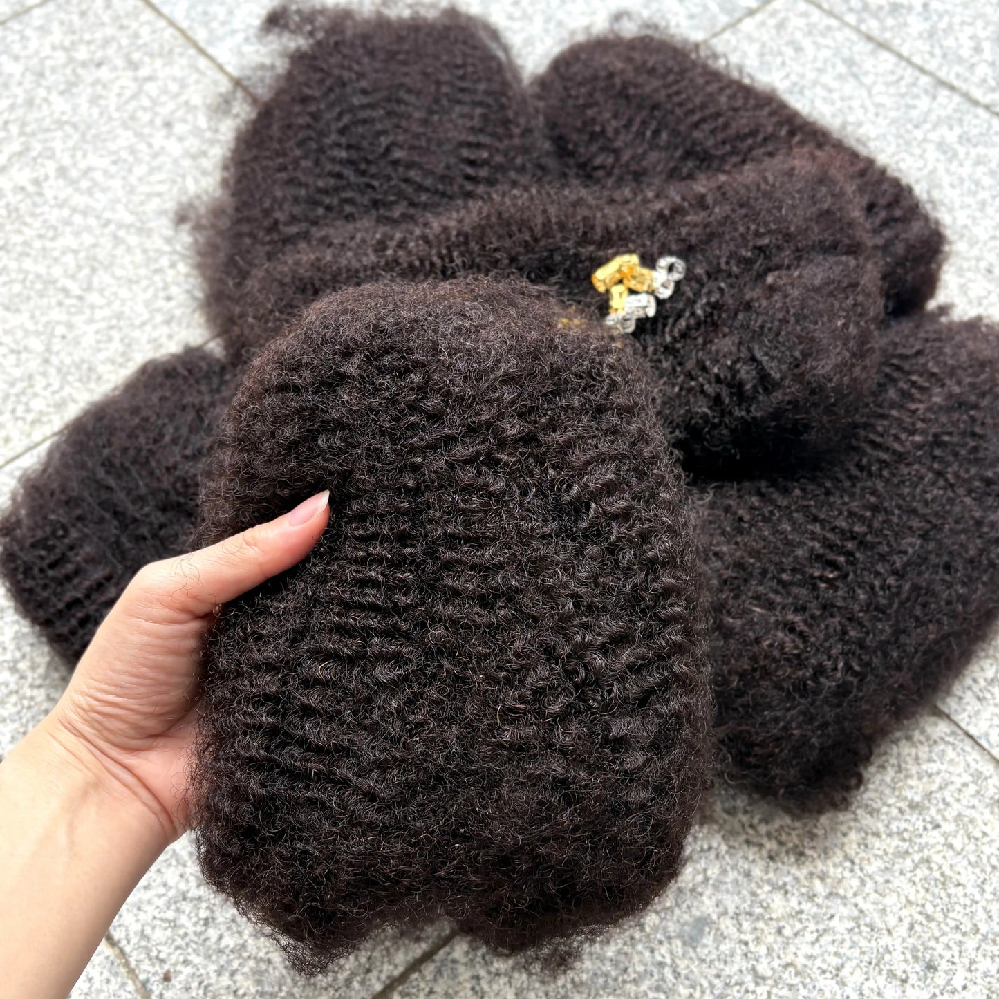 50g/Pack Afro Kinky Curly Human Hair Bulk For Braiding Dreadlock Remy Bulk Hair No Attachment Peruvian Natural Color Braids Hair