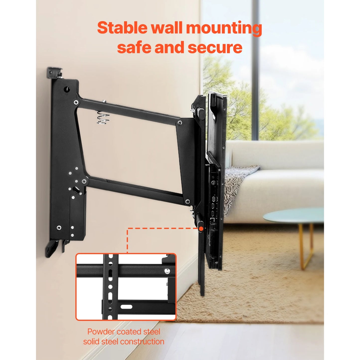 SucceBuy Motorized TV Wall Mount for 32 to 55/65/70 Inch Adjustable TV Mount Bracket w/ Max VESA 24 x 16/24 in Up to 88-132 lbs