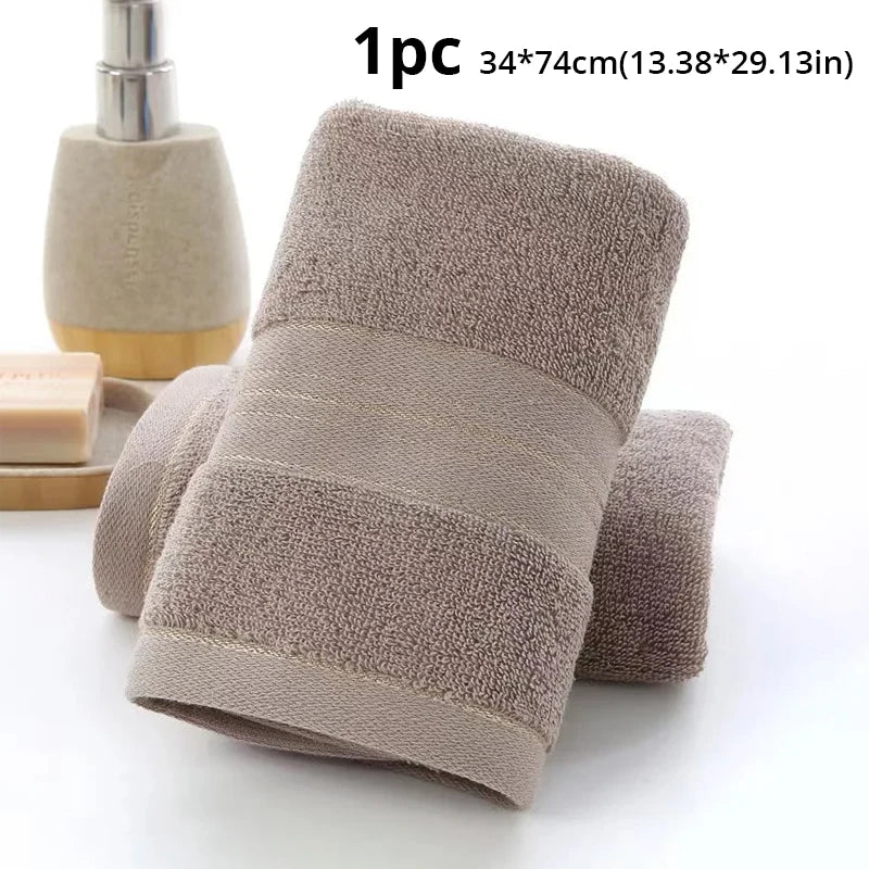 Thickened Cotton Towel With Strong Water Absorption Universal Towel For Adults And Children Solid ColorSkin Friendly Towel