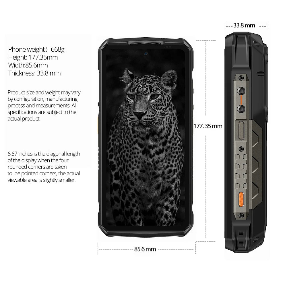 Ulefone Armor 29 Pro 5G AI Rugged Phone 21200mAh 120W 64MP Night Vision 6.67" 120Hz 512GB ROM Mobile MTK Dimensity 7400