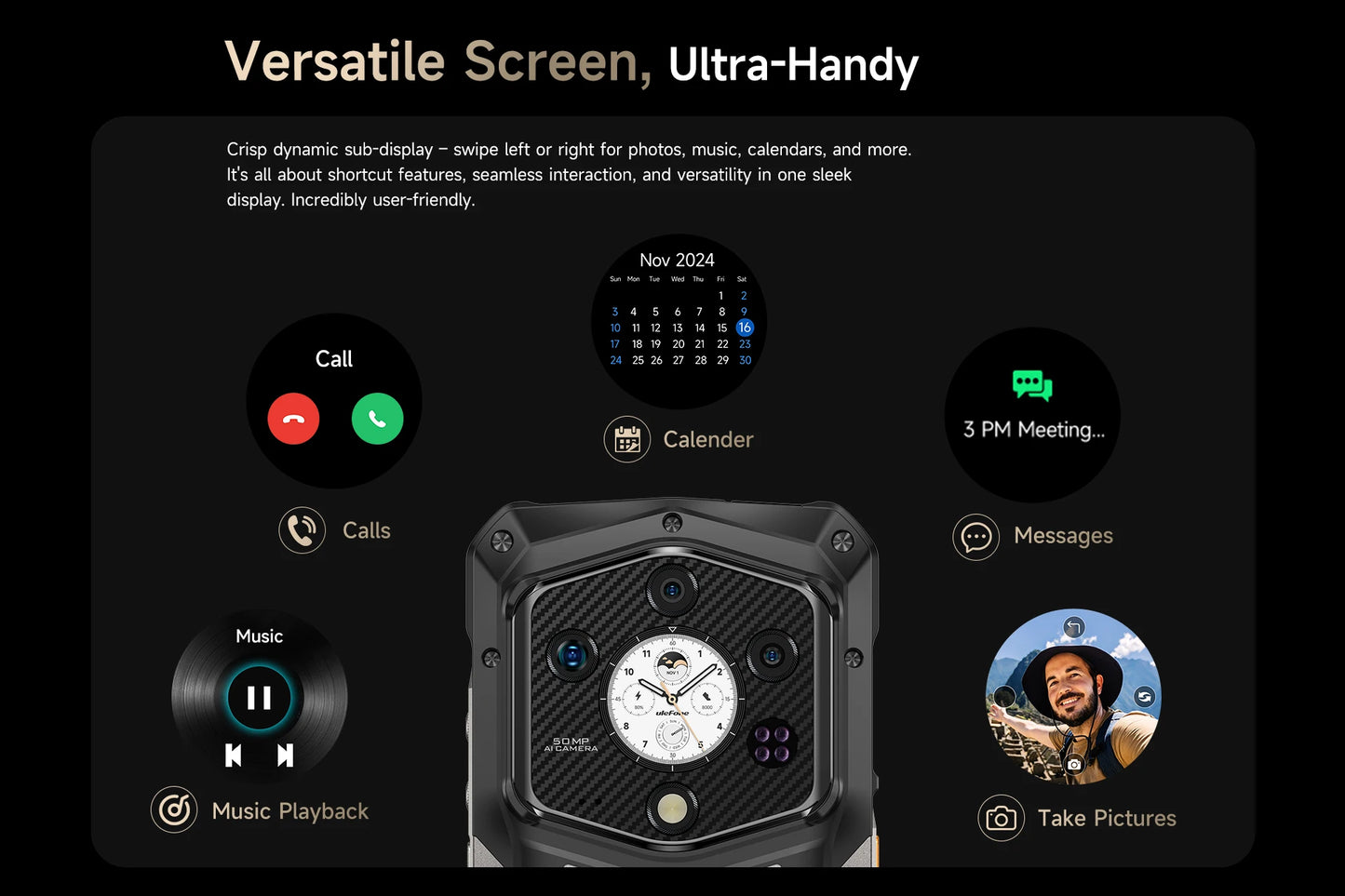 Ulefone Armor 29 Pro 5G AI Rugged Phone 21200mAh 120W 64MP Night Vision 6.67" 120Hz 512GB ROM Mobile MTK Dimensity 7400