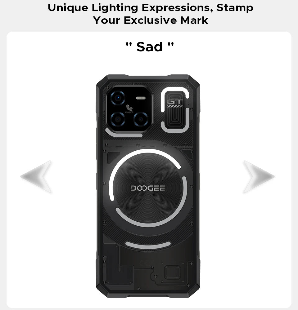 DOOGEE Blade GT Ultra 5G Rugged Smartphone Dimensity 7300 6.72'' 16GB 512GB LED Light Effect Design Ultra-thin Cell Phone