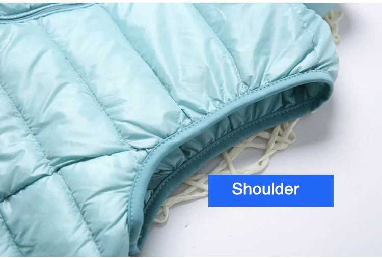 11 Colors Women Vest 2023 New Spring Female Windproof Lightweight Warm Waistcoat Sleeveless Puffer Coat White Duck Down Parka