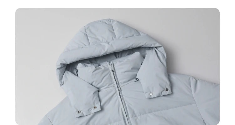 CHIC VEN Korean Women White Down Coats Loose Solid Female 90 White Duck Down Jacket for Woman Tops Autumn Winter 2024 Clothing