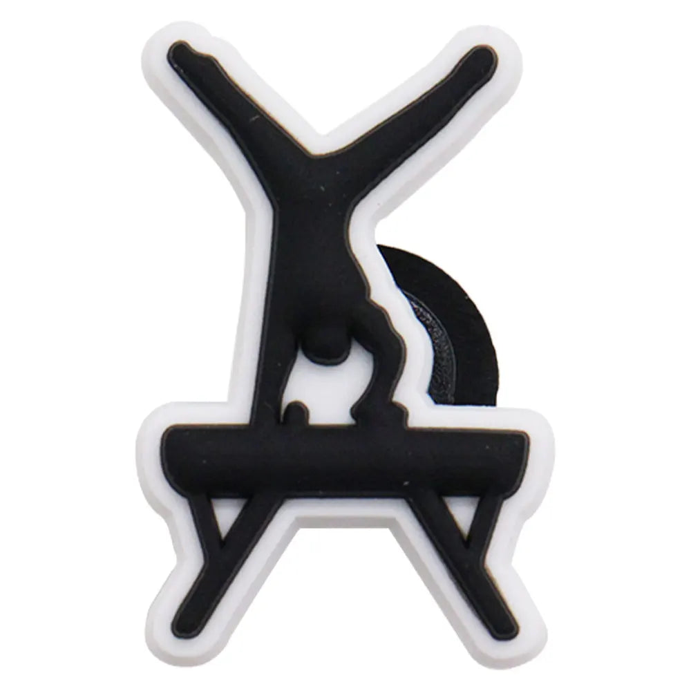 1-9PCS Sport Love Badminton Maniac PVC Shoe Charms For Clogs Pins Fit Wristbands Garden Shoes Button Decorations Kid Gift