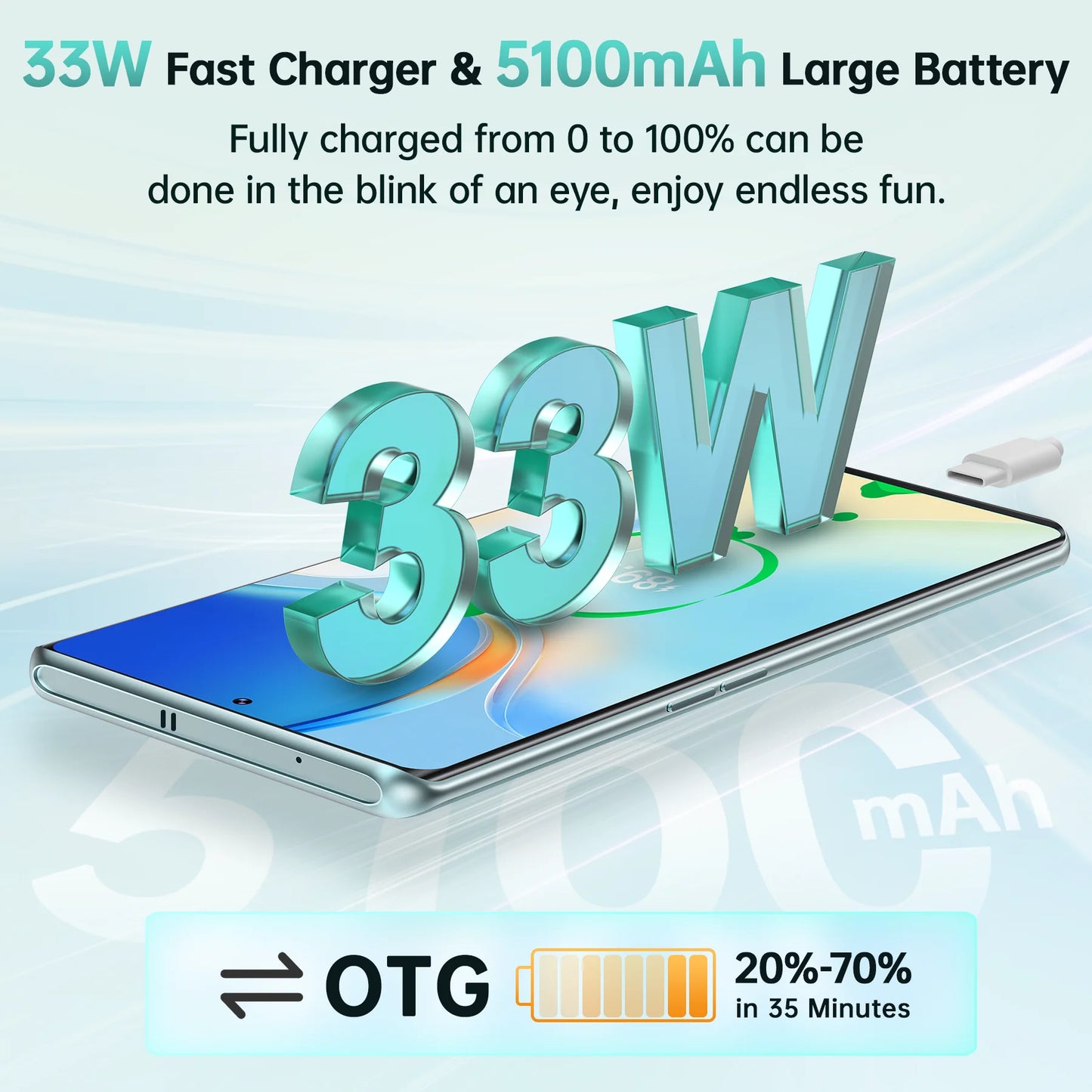 CUBOT HAFURY Meet Unlocked Smartphone-Helio G99,24(12+12)+256GB,6.67"-120Hz,100MP+32MP,Android13,5100mAh/33W,Dual SIM 4G/NFC/GPS