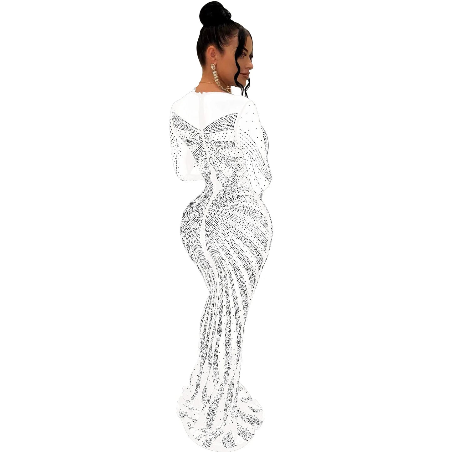 2023 African Maxi Dresses for Women African Fashion Sexy Dress Evening Women Party Club Mesh Bodycon Elegant Dresses