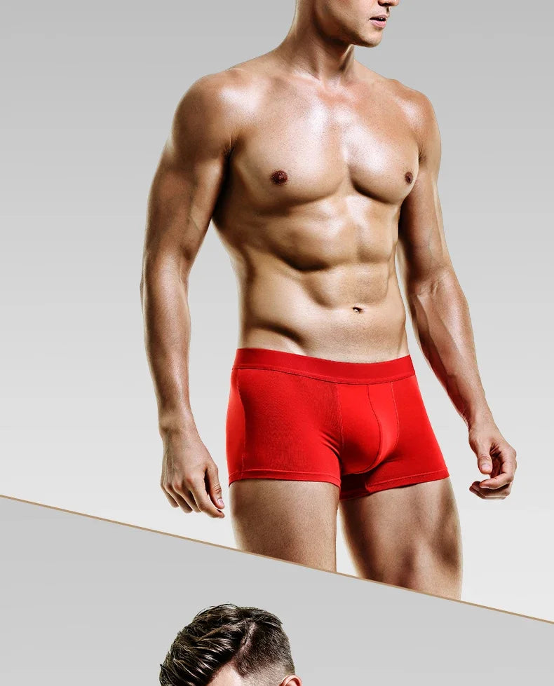 Men's underwear Men's boxers This man's gift is a pig red wedding thin boxers bottom shorts