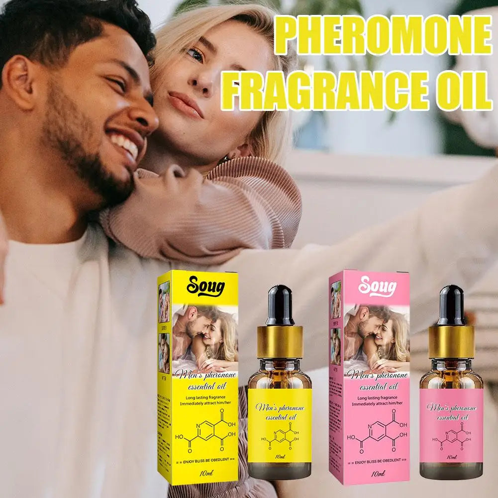 New Women Men Attraction Pheromone Essential Oil Perfume Fresh Elegant Long Lasting Fragrance Dating Pheromone Perfume 10ml