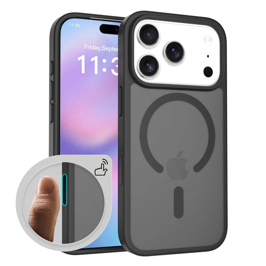 Fit iPhone 17 Pro Matte Case,Compatible with MagSafe Shockproof Protection Translucent Cover For iPhone 17 Air/17 Pro Max/17
