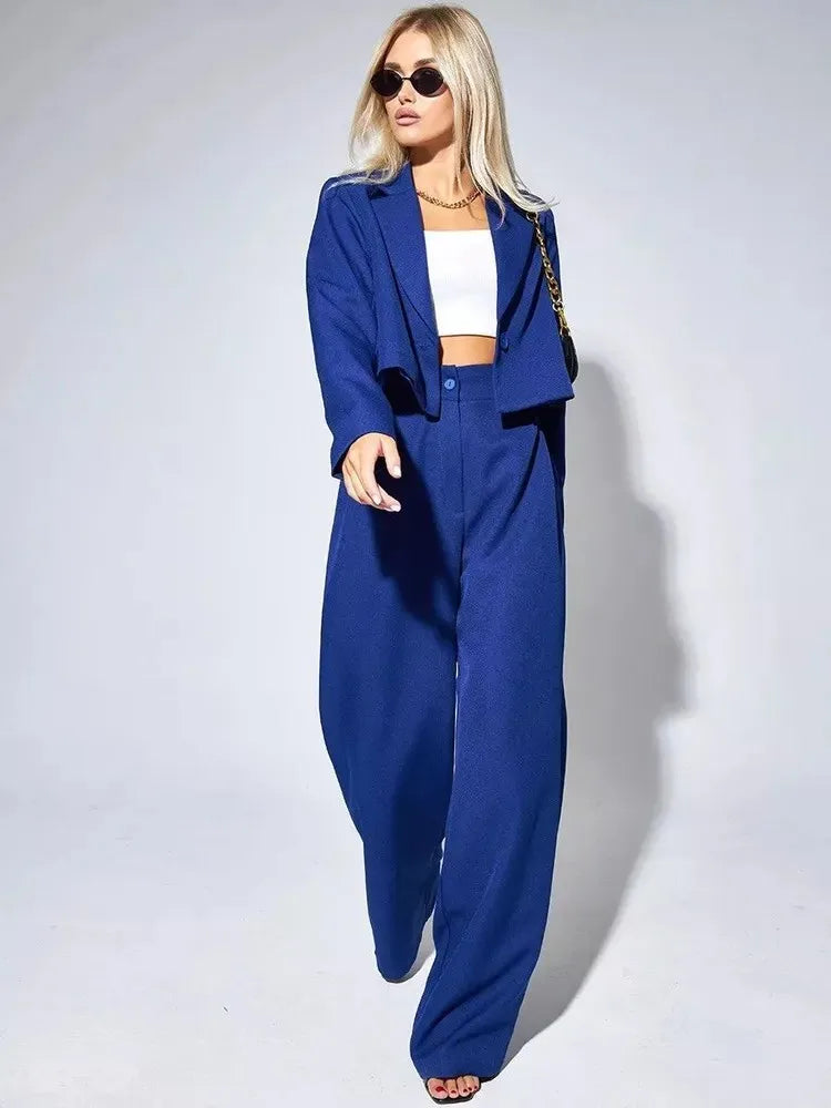 Women's Clothing 2025 Autumn New Fashion Casual Short Small Suit Slim Fit Trousers Women's Suit Костюм Женский Летний