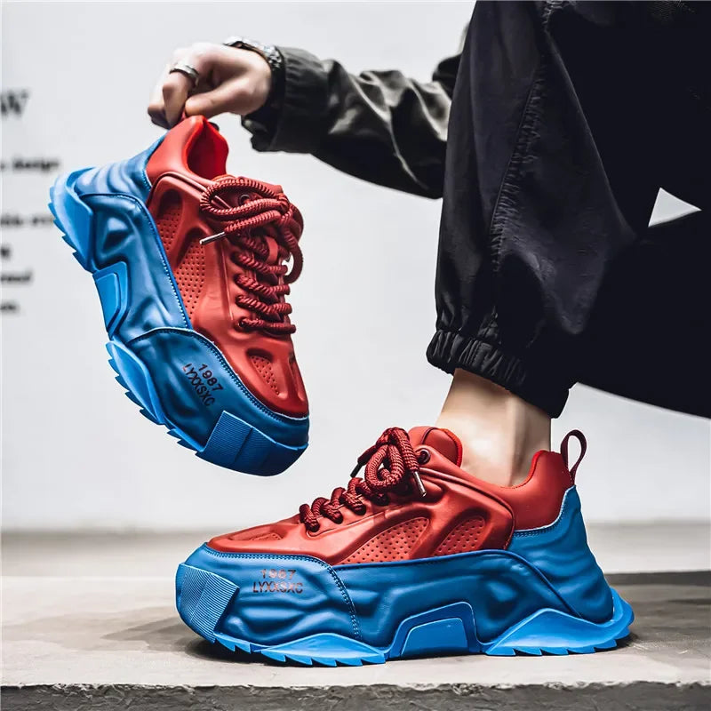 Loafers Men's sneakers Male sneakers Casual Shoes for men Sports and leisure Thick bottom Non-Slip Wear-resistant Work wear