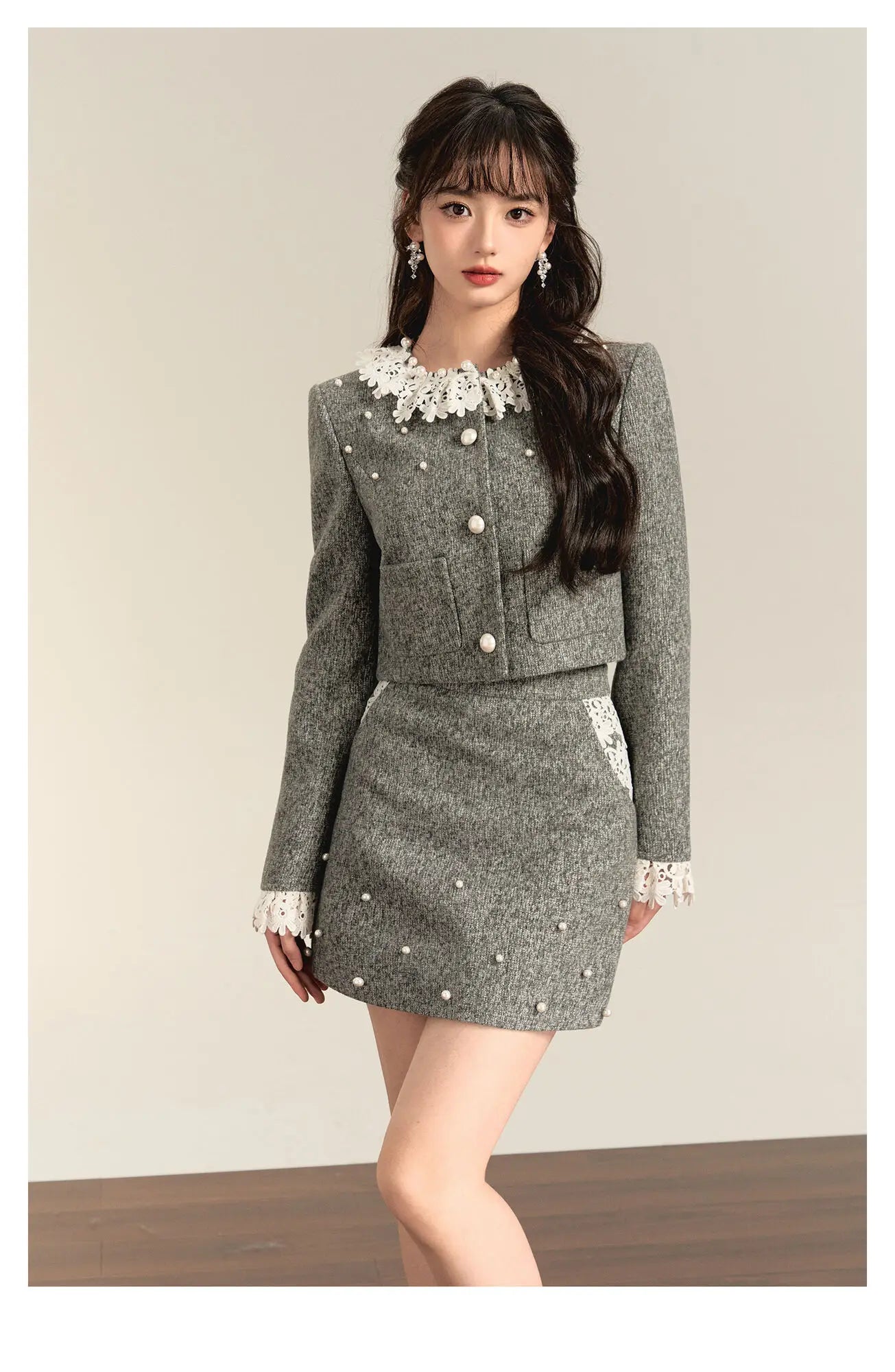 2024 new Winter clothes for women two piece set Jackets Coat + Skirt Female conjuntos para mujeres 2 piece sets women outfit