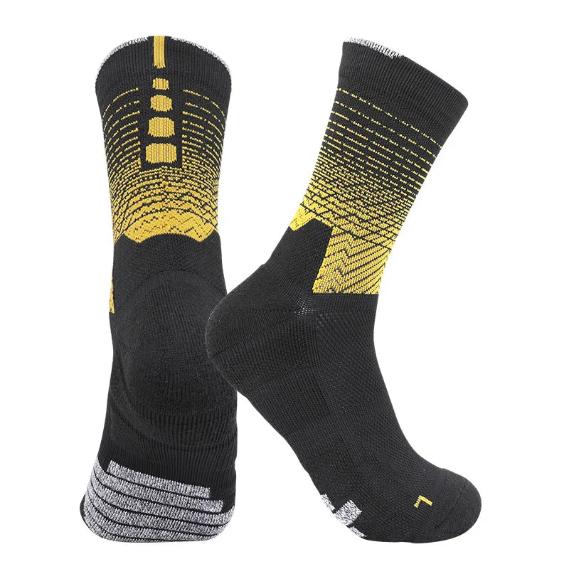 Men's Basketball Socks Middle Thickened Breathable Towel Bottom Colorful Fitness Running Cycling Hiking Sports Socks calcetines