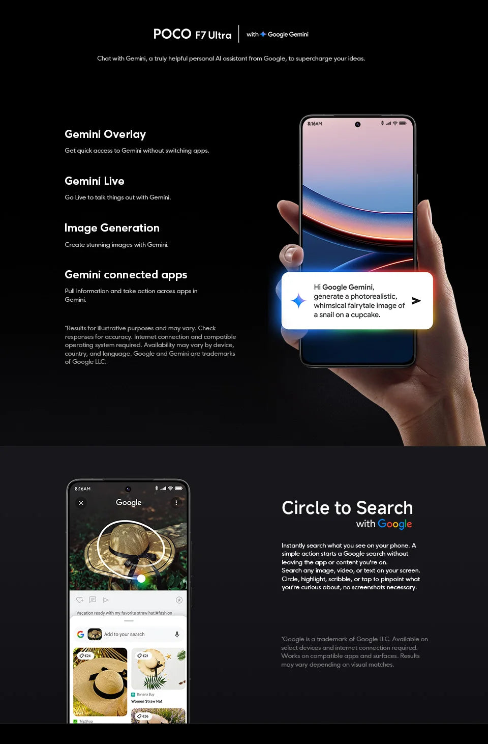 Global Version POCO F7 Ultra Snapdragon 8 Elite 6.67" AMOLED Display 50MP Triple Camera 5300mAh 120W HyperCharge Cellphone