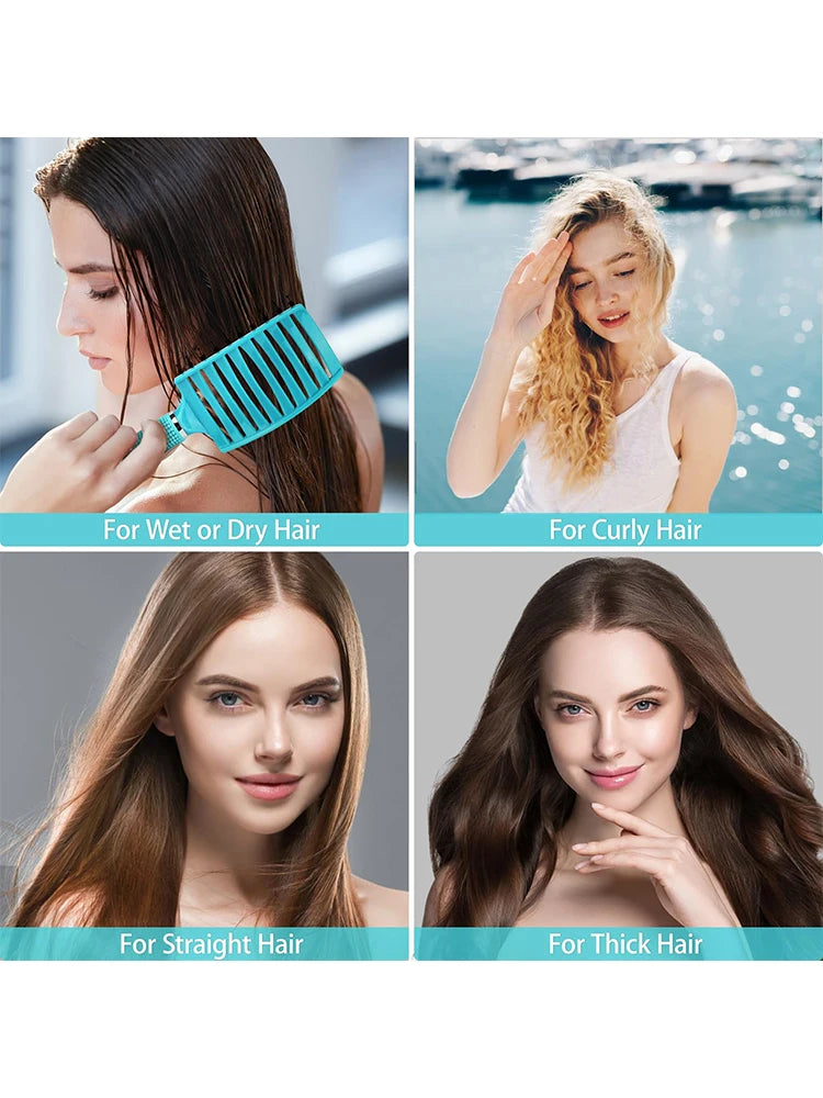 Professional Hairdressing Comb For Woman Salon Scalp Massage Combs Barbershop Wet Curling Hair Styling Brush Barber Accessories