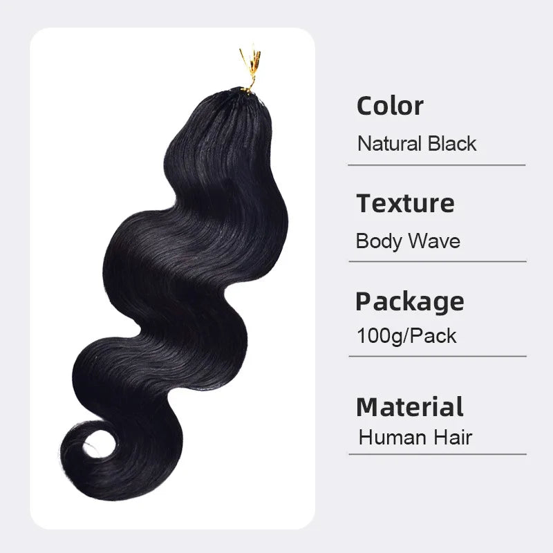 Crochet Knitted Hair Natural Color Multi Curvature Collection Human Hair Brazilian Virgin Remy Full Hand Weaving Natural Color