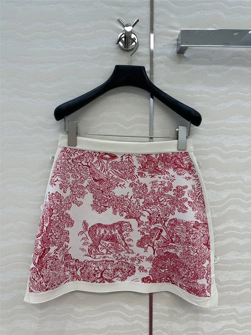 Women's Clothing 2025 Early Autumn New Style Temperament Jungle Jacquard Knitted Cardigan Top+French Elegant Half Skirt Two-Piec