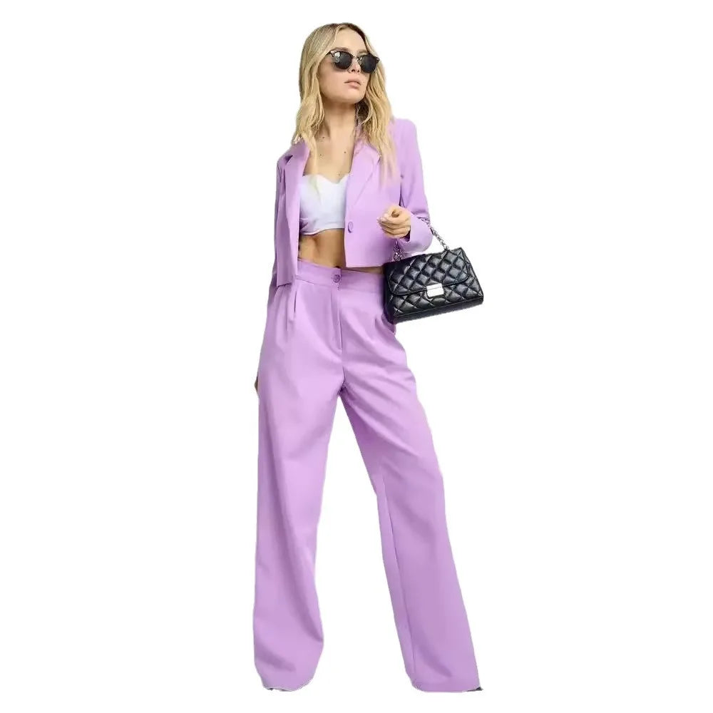 Women's Clothing 2025 Autumn New Fashion Casual Short Small Suit Slim Fit Trousers Women's Suit Костюм Женский Летний