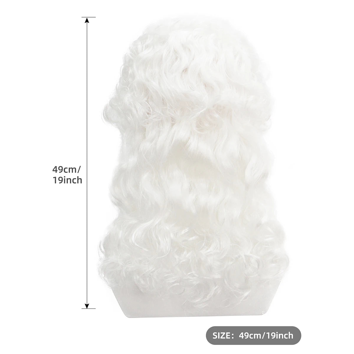 White curly hair synthetic wig daily wear holiday party birthday party