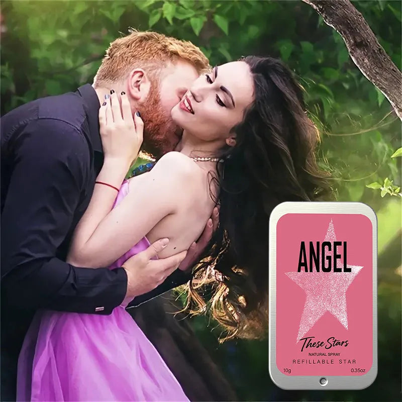 Angel Star Solid Perfume Cream, Portable Refillable Fragrance Balm, Woody Scent Refreshing Lasting Fragrance Balm Gift For Women