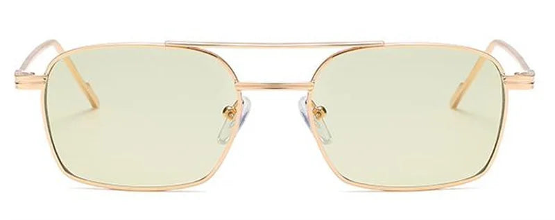 NEW Sun Glasses Unisex Double Beam Anti-UV Spectacles Personality Eyeglasses Simplity Ornamental Alloy Frame Sunglasses