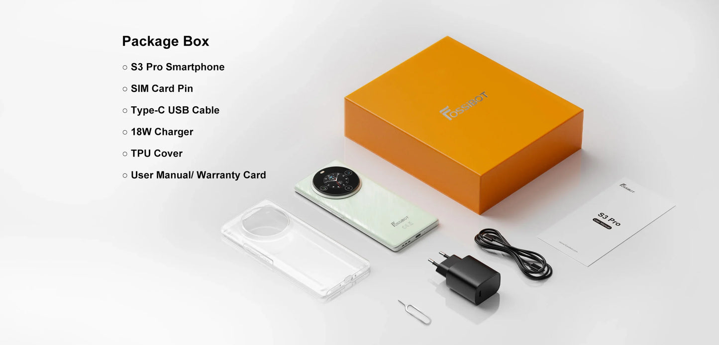 FOSSiBOT S3 PRO Smartphone 20GB +128GB 6.67" AMOLED Display Android 14  Mobile 8+64MP Camera NFC Cell Phone