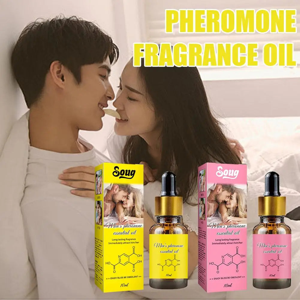 New Women Men Attraction Pheromone Essential Oil Perfume Fresh Elegant Long Lasting Fragrance Dating Pheromone Perfume 10ml